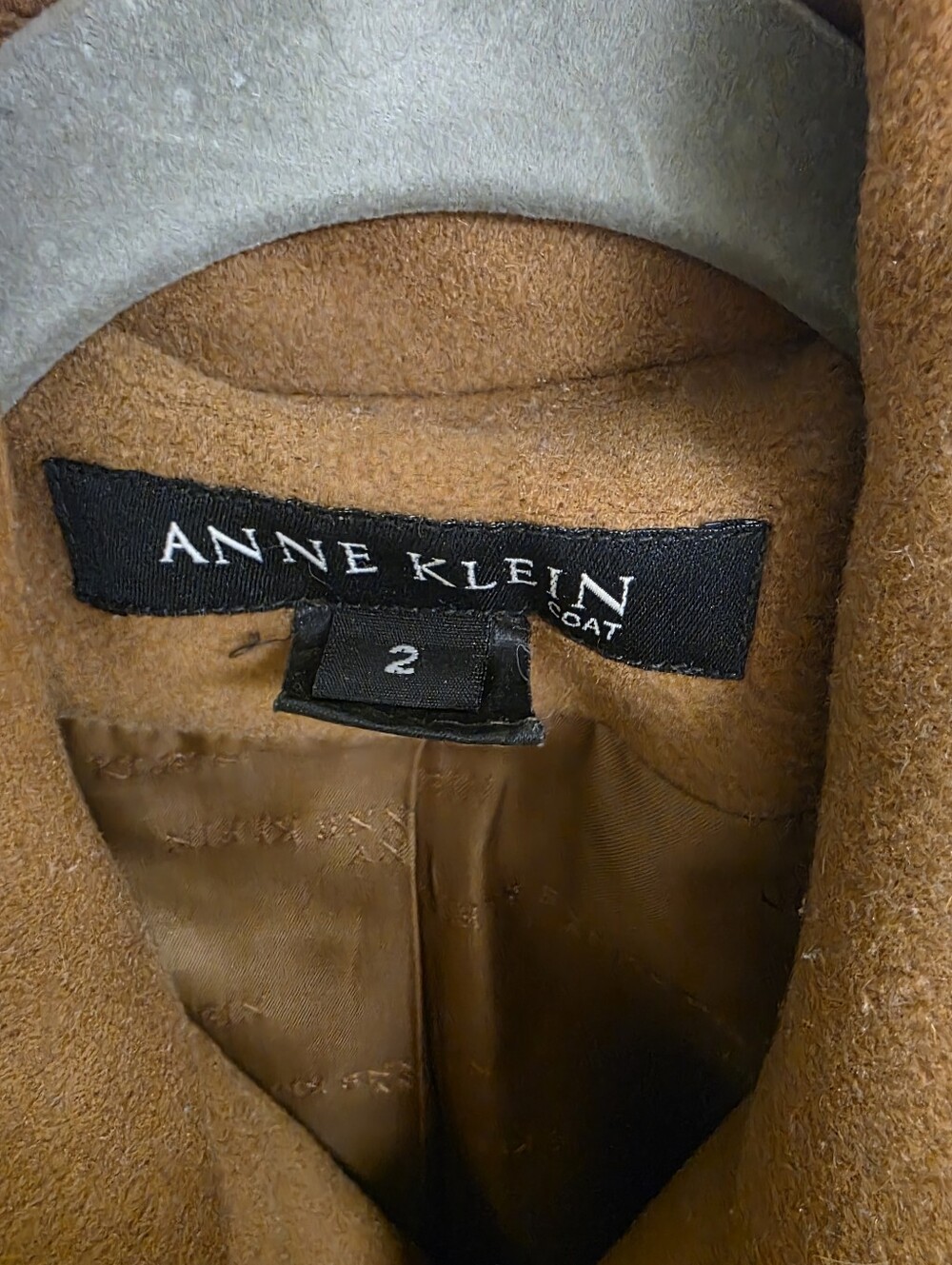 Anne Klein Warm Camel Coat Size 2
